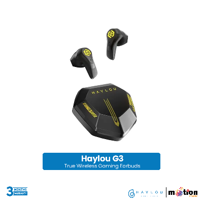 Picture of HAYLOU G3 TWS Gaming Earphone Professional Gaming Mode BT5.2 Headphone With Unique Charging Case Glaring RGB Light Earbuds