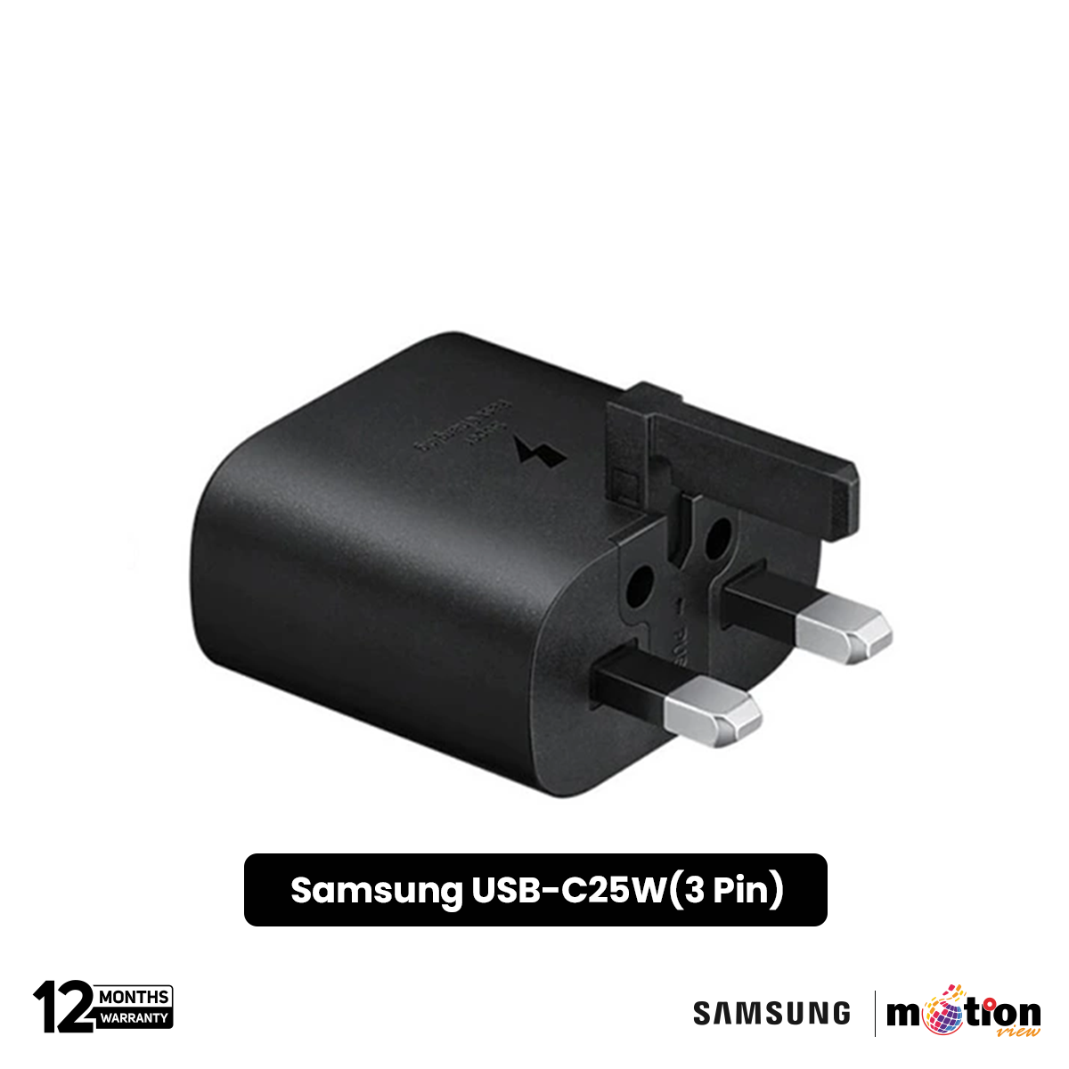 Picture of Samsung 25W PD Super Fast travel Adapter 3 pin - Black (Model -TA800)
