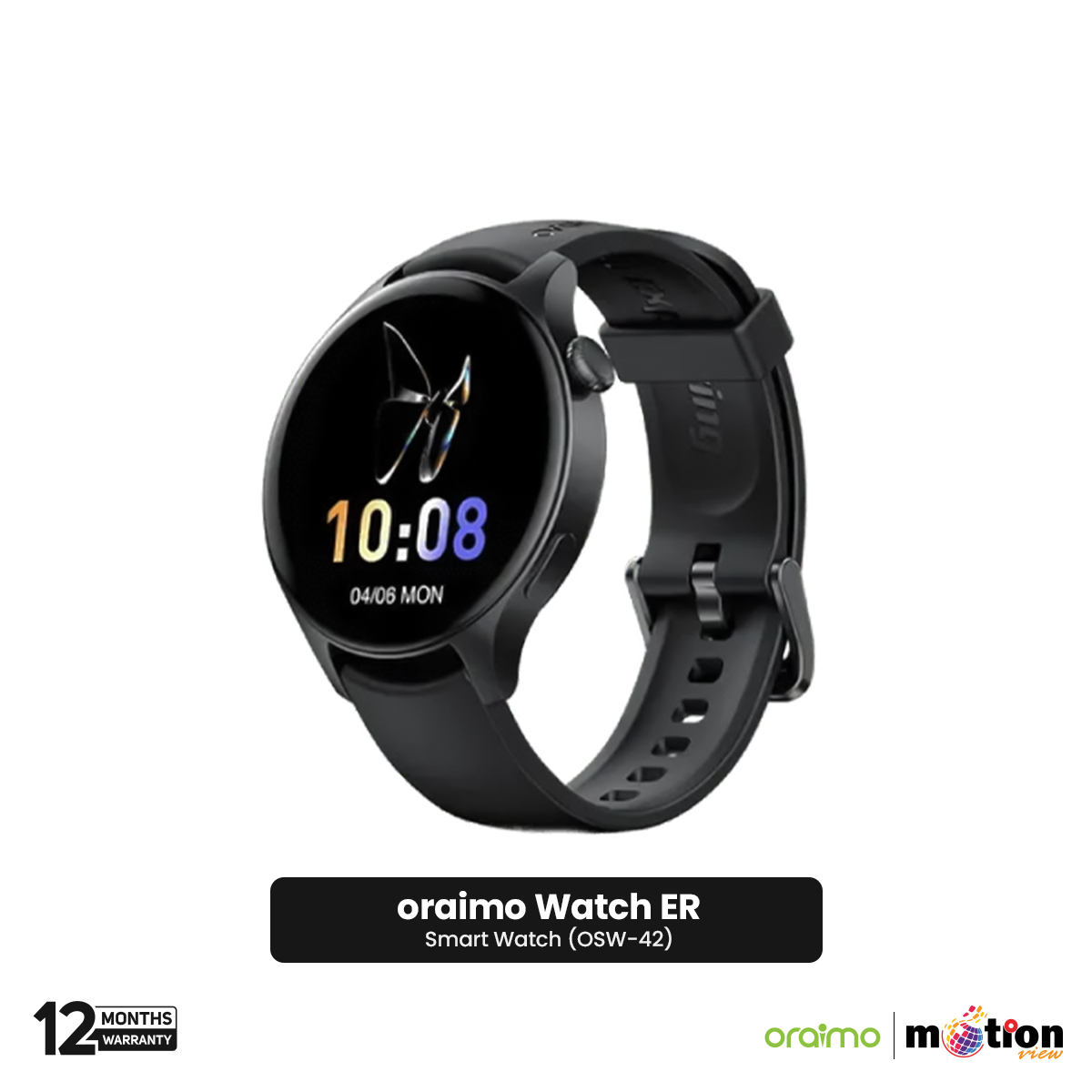 Picture of Oraimo Watch ER 1.43” AMOLED IP68 Smart Watch (OSW-42) - Black
