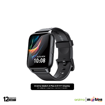 Picture of Oraimo Watch 4 Plus 2.01" TFT Display With IP68 Waterproof Smart Watch (OSW-801) - Black