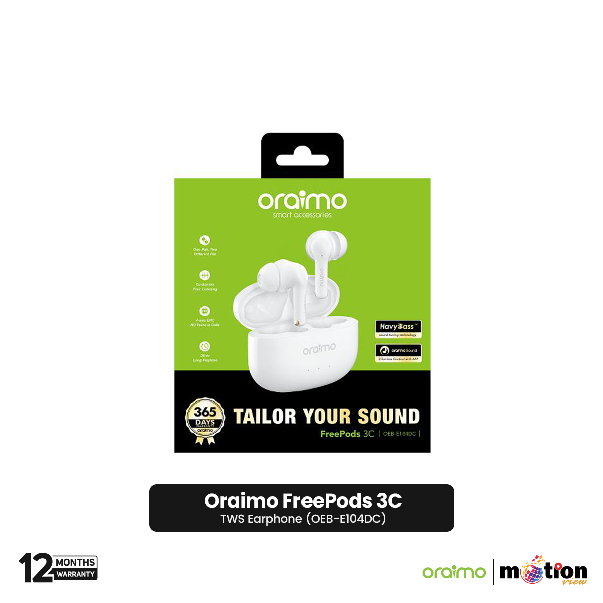 Picture of Oraimo FreePods 3C TWS Earphone (OEB-E104DC)