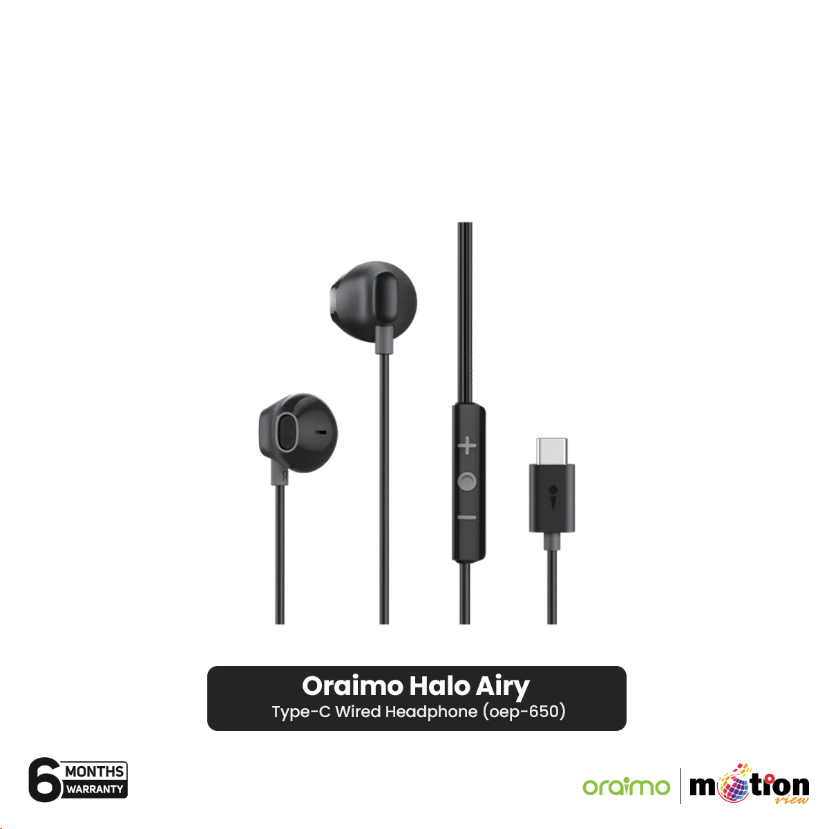 Picture of Oraimo Halo Airy Type C Wired Headphone (OEP-650)