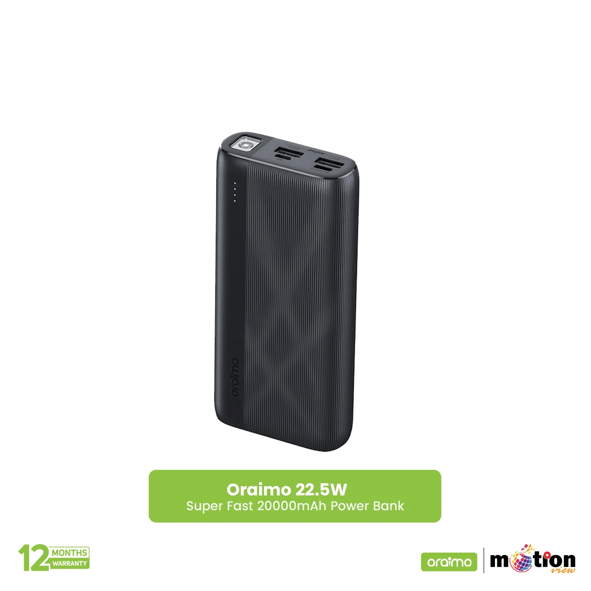 Picture of Oraimo 22.5W Super Fast 20000mAh Power Bank (OPB-7204Q) - Black
