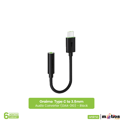 Picture of Oraimo  Type C to 3.5mm Audio Converter (OAA-310) - Black