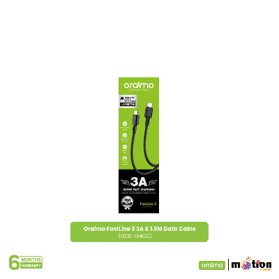 Picture of Oraimo FastLine 2 3A & 1.5M Data Cable (OCD-154CC) - Black