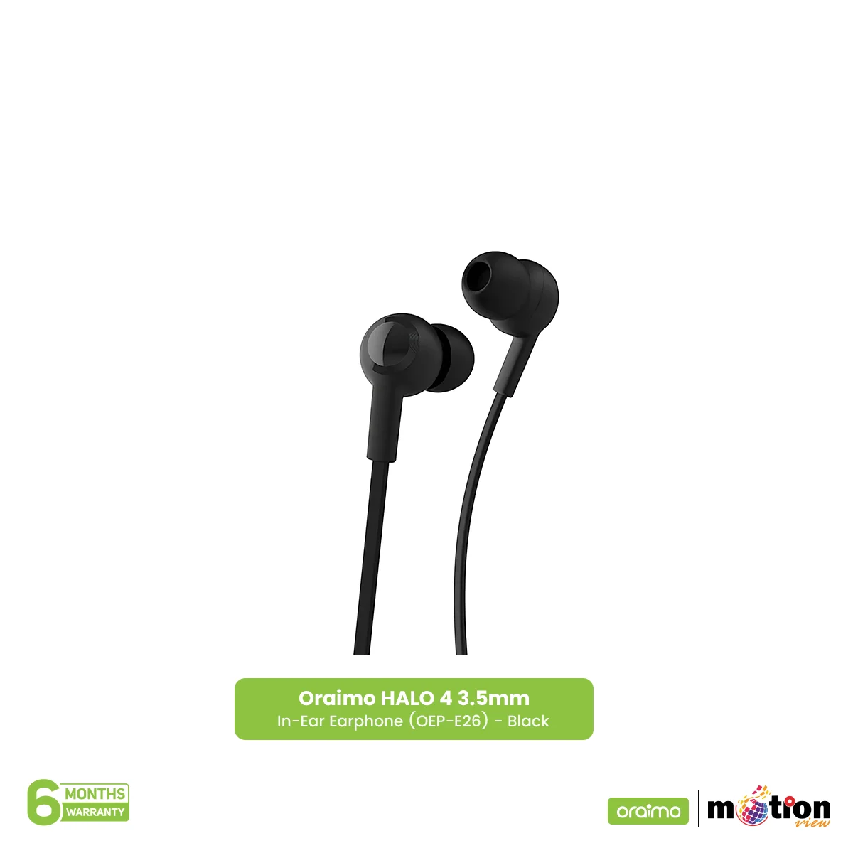 Picture of Oraimo HALO 4 3.5mm In-Ear Earphone (OEP-E26) - Black