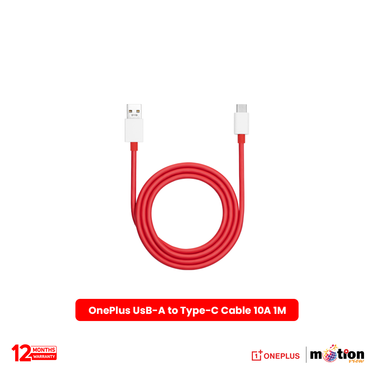 Picture of OnePlus UsB-A to Type-C Cable 10A 1M - Red