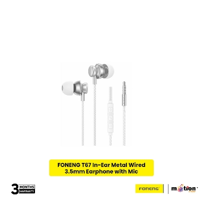 Picture of FONENG T67 In-Ear Metal Wired 3.5mm Earphone with Mic
