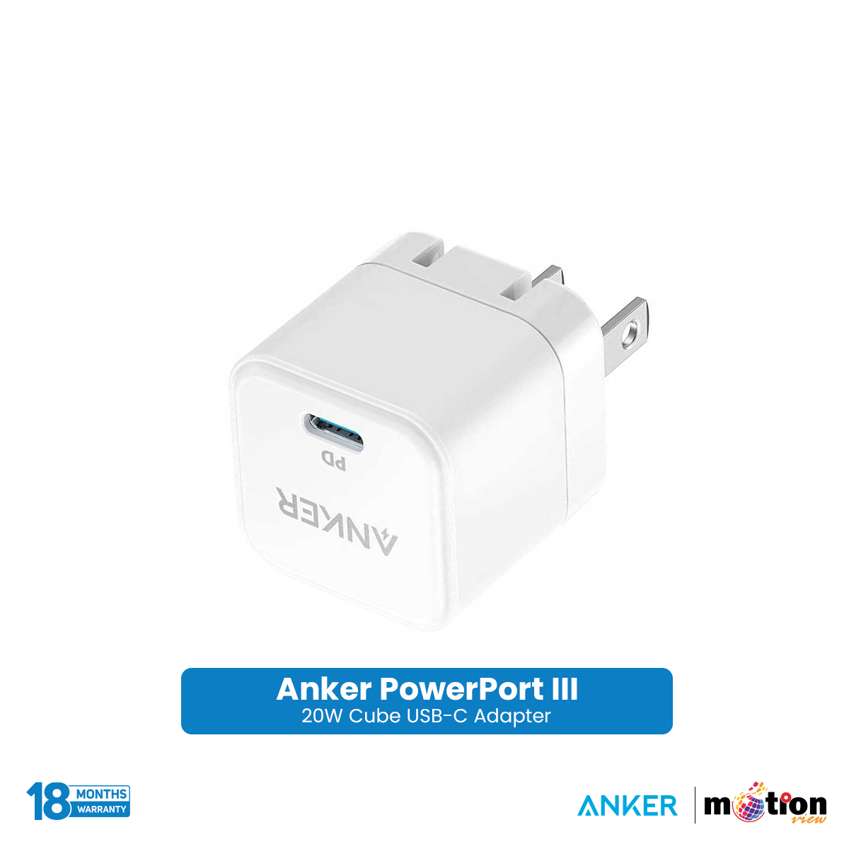 Picture of Anker PowerPort III 20W Cube USB-C Adapter
