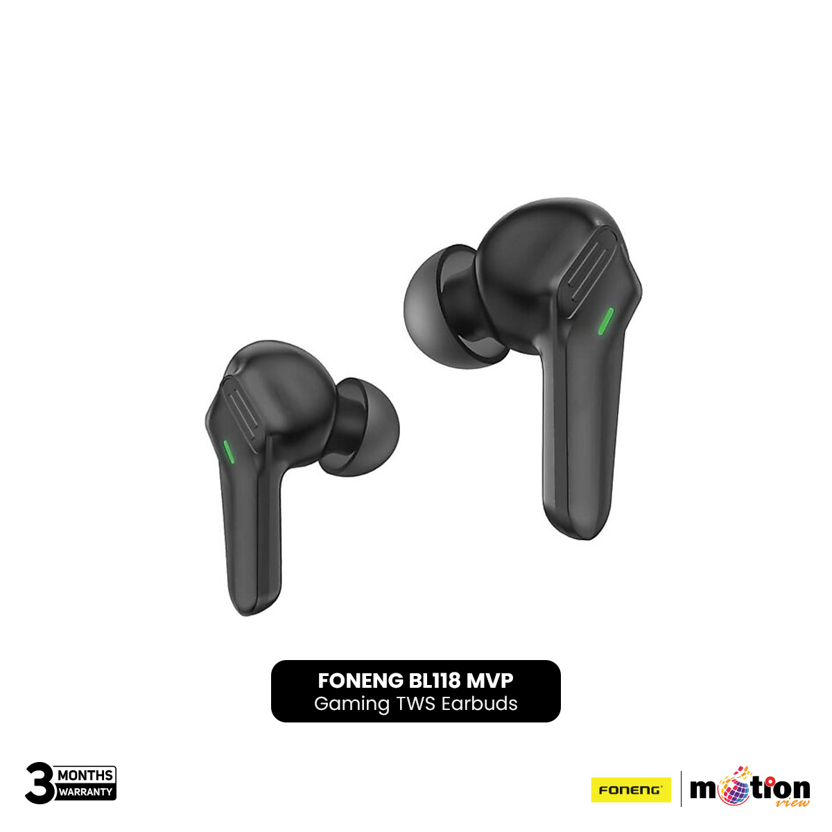 Picture of FONENG BL118 MVP Gaming TWS Earbuds with Stereo Sound Music- Black