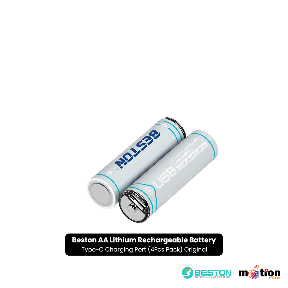 Picture of Beston AA Lithium Rechargeable Battery Type-C Charging Port (4Pcs Pack) Original