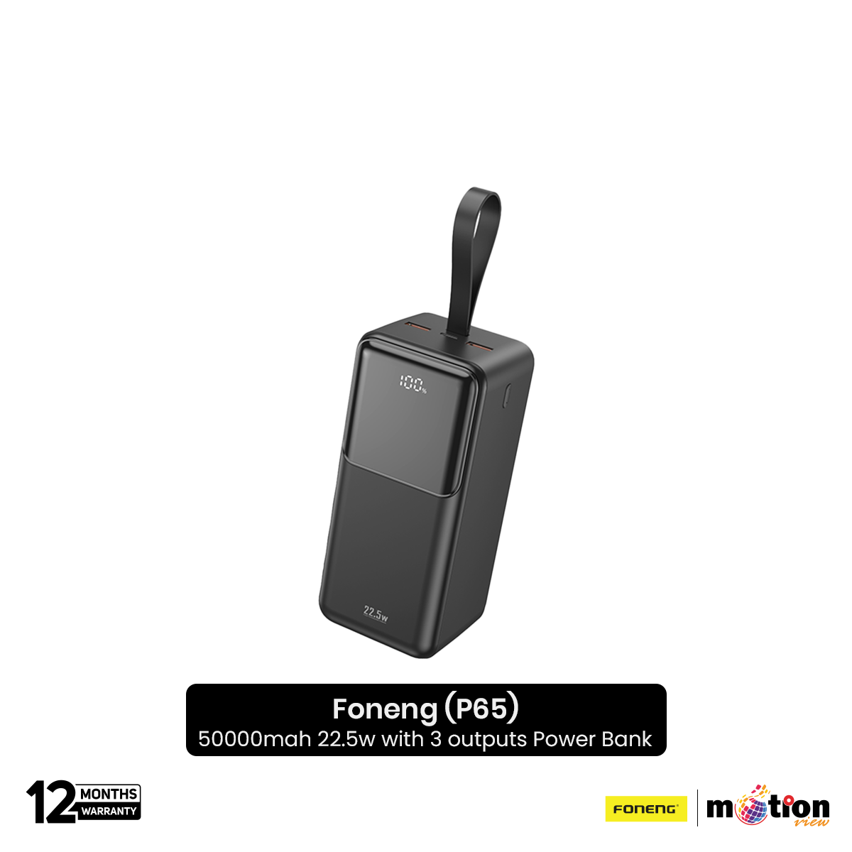 Picture of Foneng (P65) 50000mah 22.5w with 3 outputs Power Bank