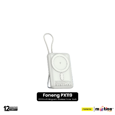Picture of Foneng (PX119) 10000mAh Magnetic Wireless Power Bank with Built-in Cables (22.5W)