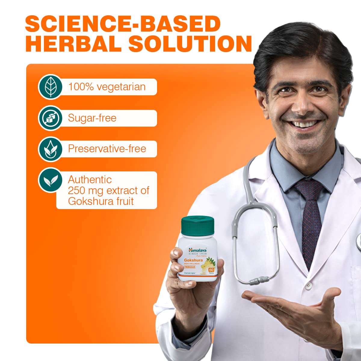 Picture of Herbals Gokshura - 60 Capsules