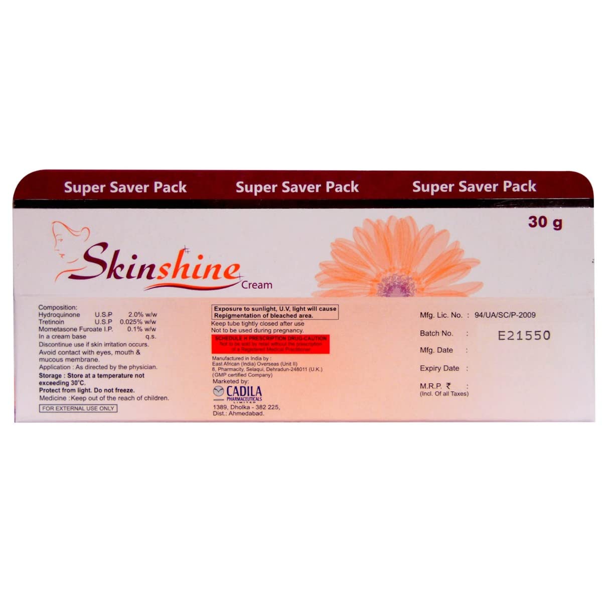 Picture of Skinshine - Tube of 30g Cream(INDIAN)