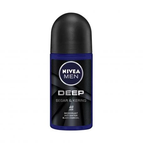 Picture of International Germany product Deodorant Roll on NIVEA MEN Deep Black Charcoal used for male - 25 ml