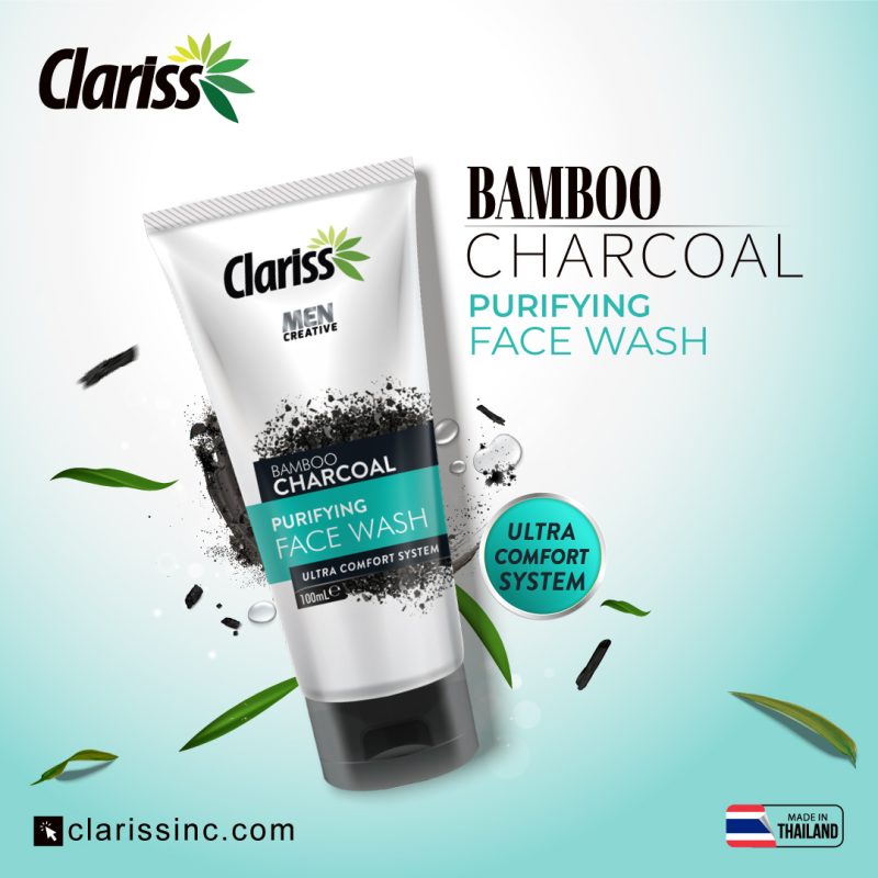 Picture of Clariss Purifying Face Wash For Men Bamboo Charcoal Size: 100ml