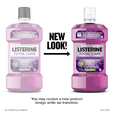 Picture of Listerine Total Care Anticavity Fluoride Mouthwash, Kills 99.9% of Germs That Cause Bad Breath and Prevents Cavities, Fresh Mint Flavor, 250 ml(Pack of 1)