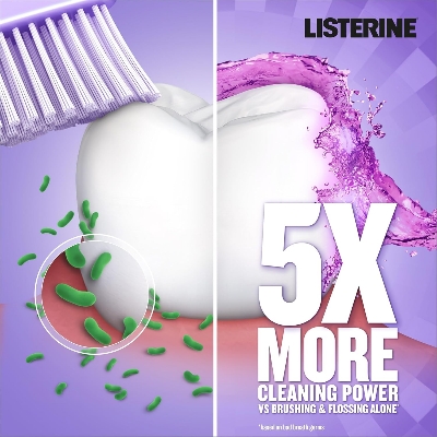 Picture of Listerine Total Care Anticavity Fluoride Mouthwash, Kills 99.9% of Germs That Cause Bad Breath and Prevents Cavities, Fresh Mint Flavor, 250 ml(Pack of 1)