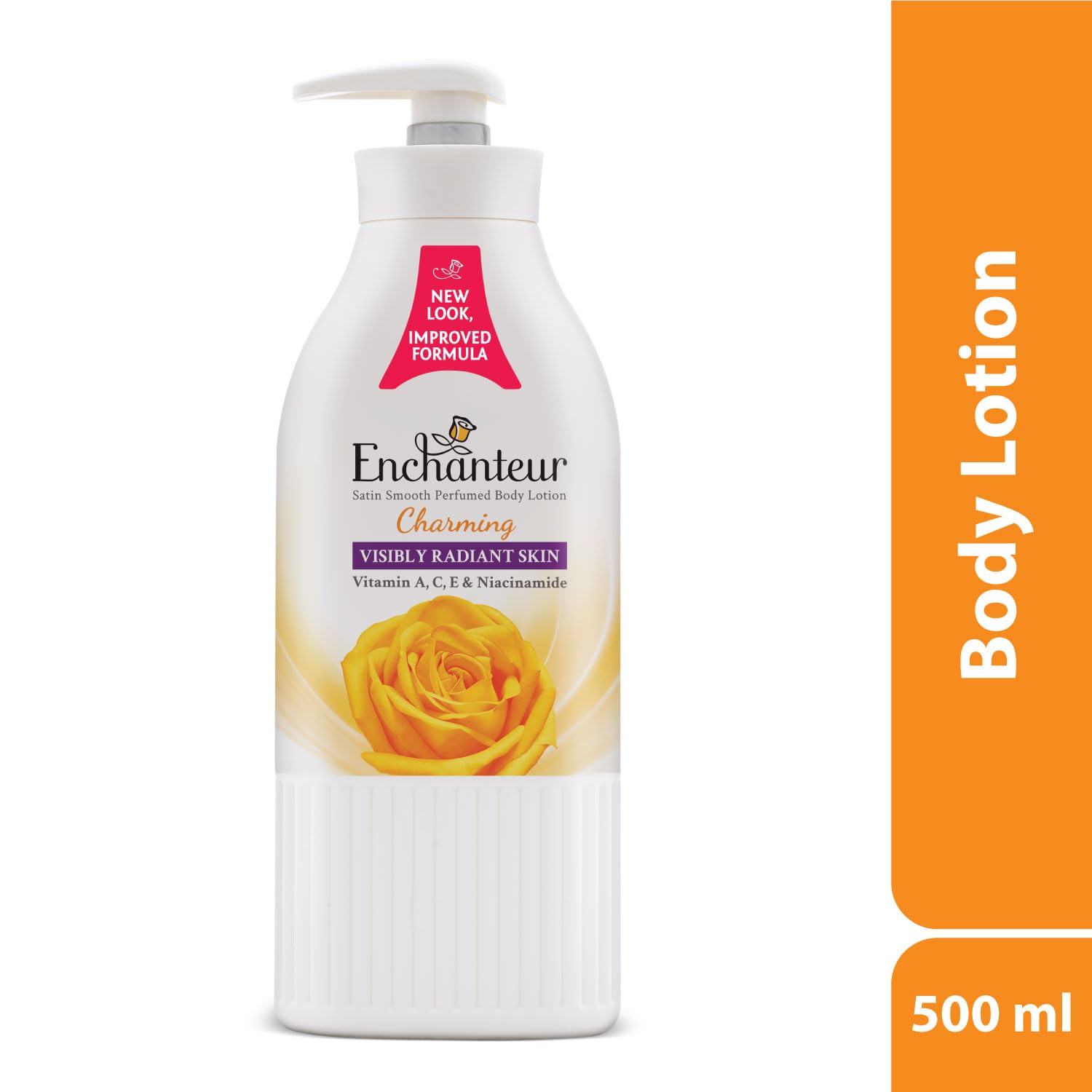 Picture of Enchanteur Charming Perfumed Body Lotion with Aloe Vera & Olive Butter for Satin Smooth Skin| Non-Greasy Formula| Water-Based Lotion| Floral French Fragrance| 500ml