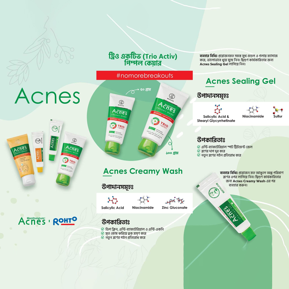 Picture of Acnes Mentholatum Acnes Creamy Wash Size: 50gm