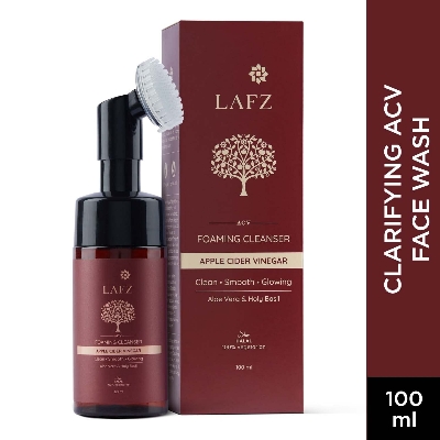 Picture of Lafz Apple Cider Vinegar Foaming Face Wash With Built-In Deep Cleansing Brush For Men & Women, 100 ml