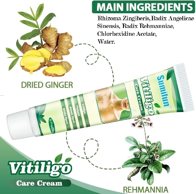 Picture of Sumifun Vitiligo Cream, Vitiligo Care Cream for Skin Vitiligo, Psoriasis, Leukoplakia - Reduces White Spots on Skin, Pigmentation regulating and Improve Skin Pigmentation - 1 Counts