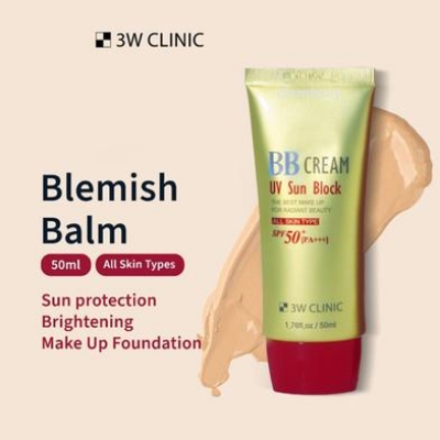 Picture of W3 Clinic UV Sun Block BB Cream SPF50 PA+++ all Skin Type