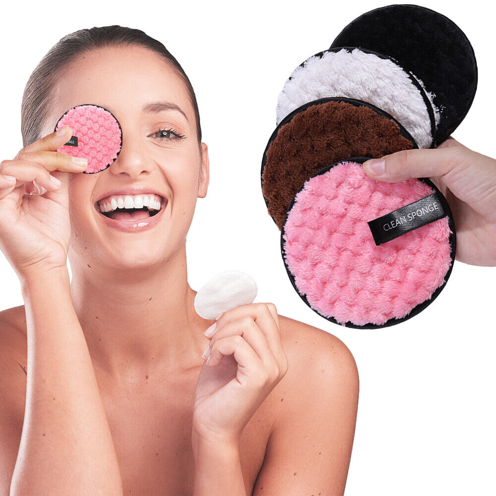 Picture of Clean Sponge Microfiber Makeup Remover Reusable Cleansing Makeup Face Cleansing Towel Cotton Double layer 1pcs