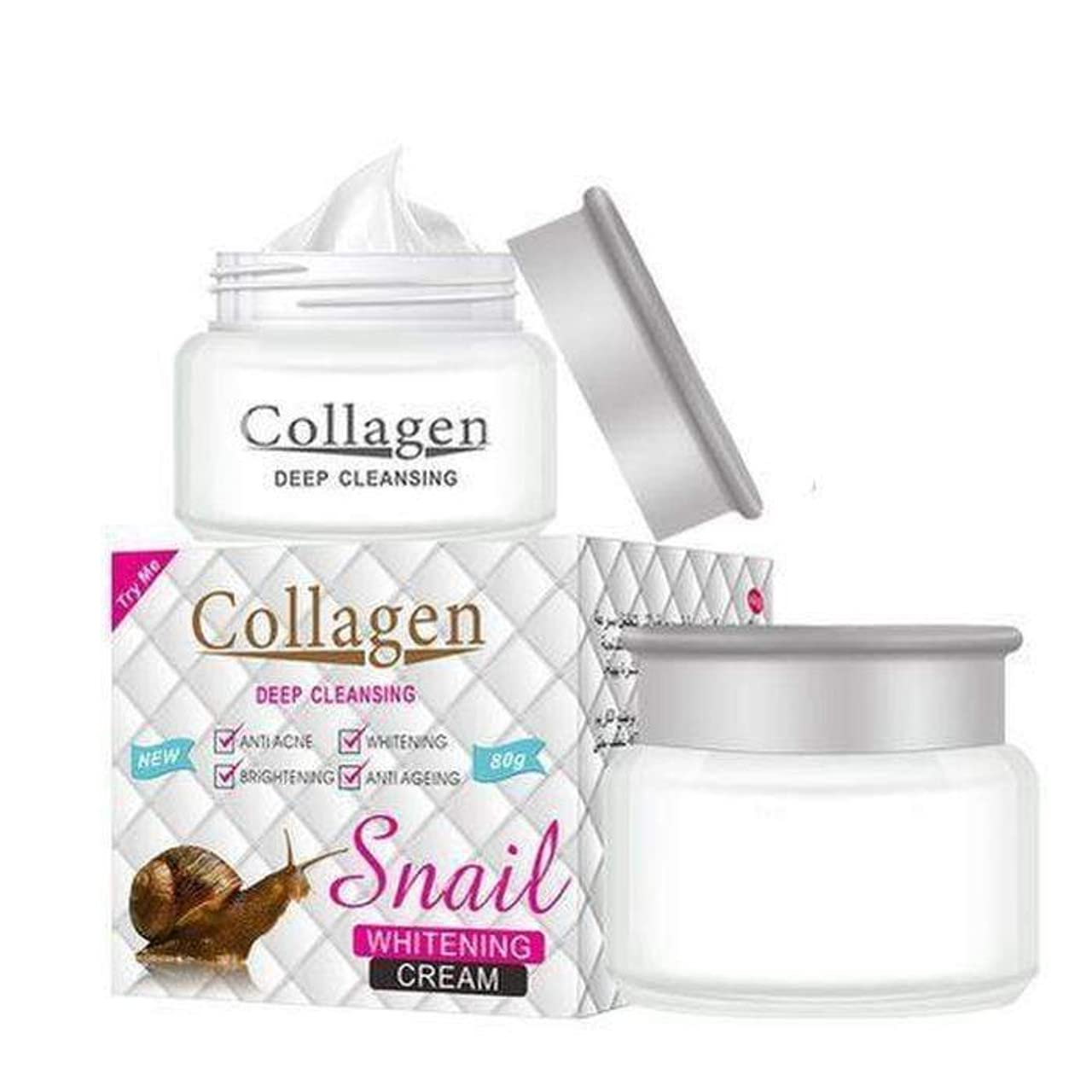 Picture of Collagen Deep Cleansing Whitening Cream - whitening and moisturizing - remove melanin, improve the dull, sallow & uneven skin - 80g