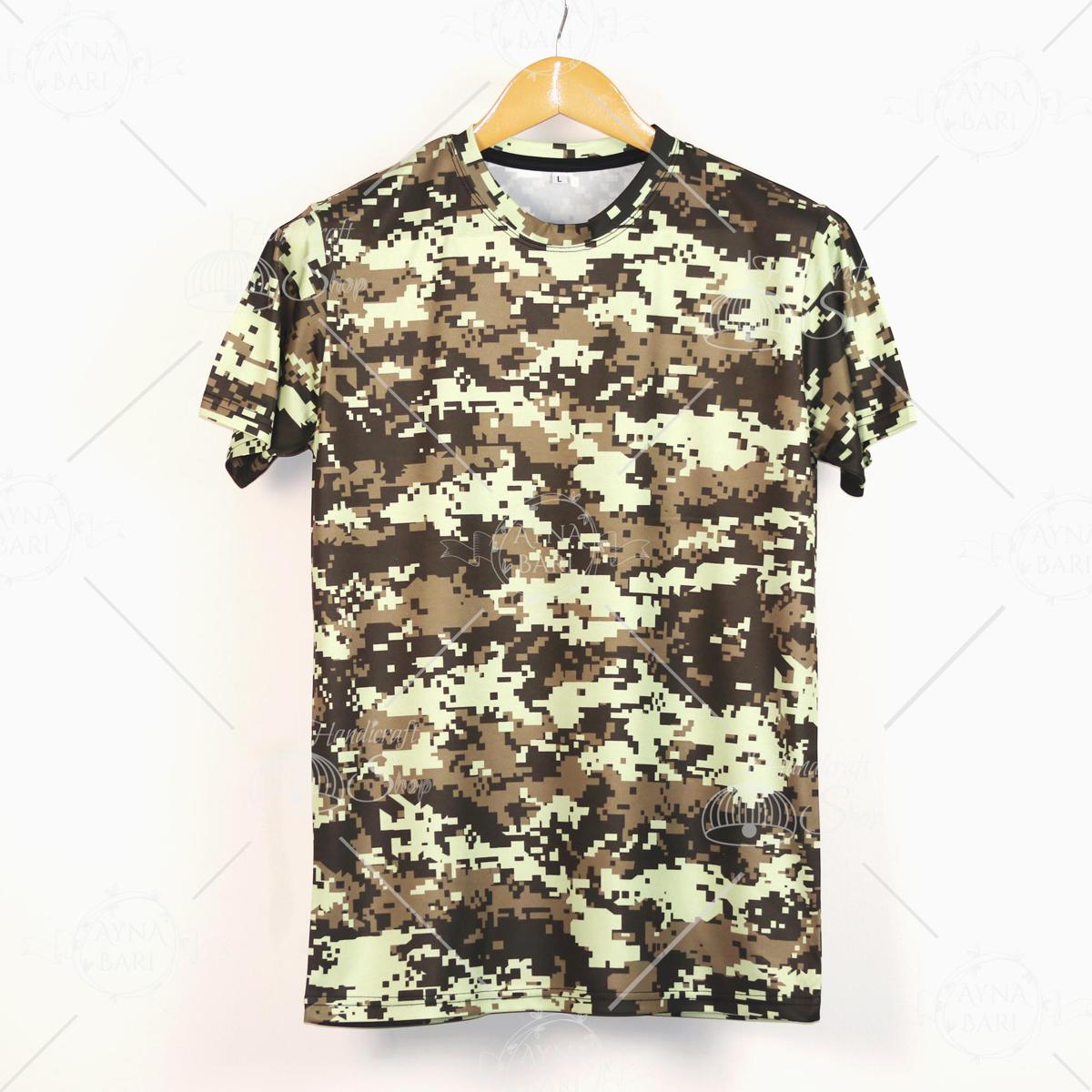 Picture of Block camo Print T-Shirt | Armmy Paint | Armmy printed T-Shirt | Flexible T-Shirt for man and woman | T Shirt for boys and girls | Handicraft Shop