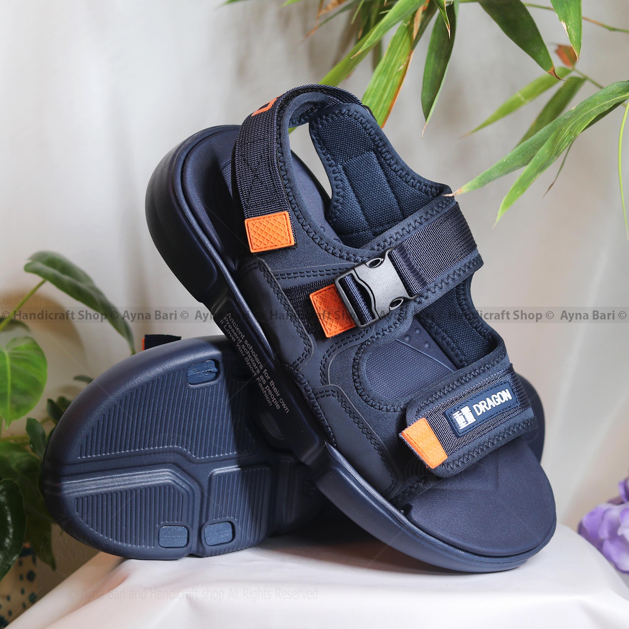 Picture of Gladiator Sandals for Men Dragon- 1980 Casual Beach Sandals comfortable shoe Light weight Outdoor shoes Flip Flops Non-Slip Shoe for man Air Shoes