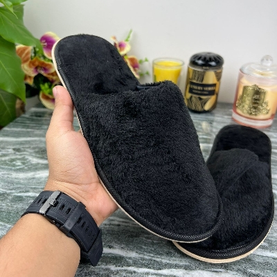 Picture of Room Slipper Plain Design House slipper Wool room shoe for Man sandal for Woman, Girls winter shoe slipper