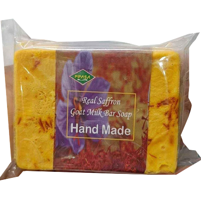 Picture of Hand Made Real Saffron Goat Milk Bar Soap -90g