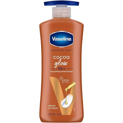 Picture of International India Product Skin care Vaselin Intensive Care Cocoa glow body lotion used for male/female - 400 ml