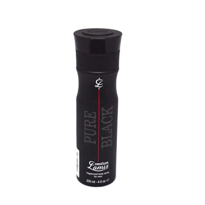 Picture of International UAE product Body Spray Creation Lamis Pure BLack perfume for male - 200 ml