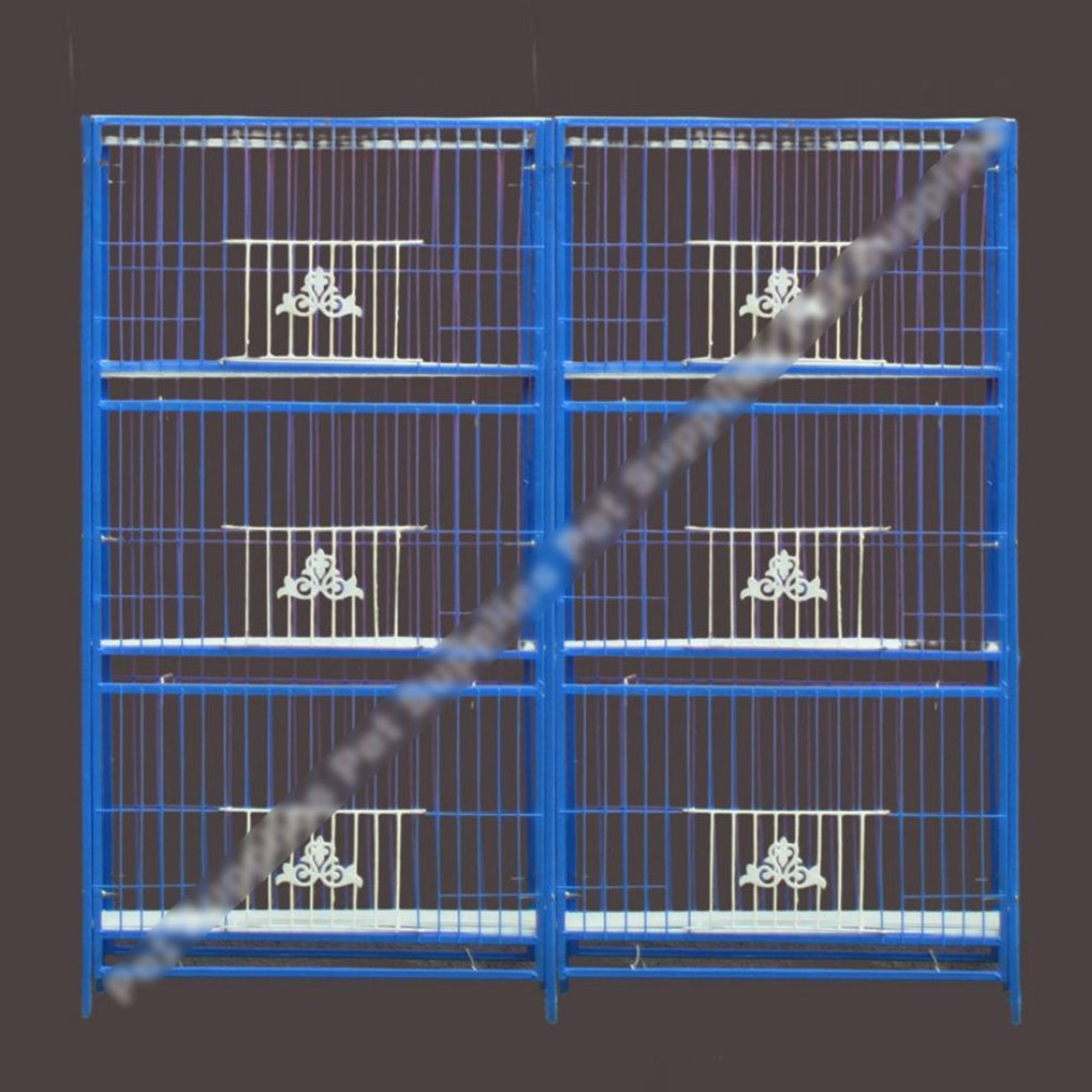 Picture of 6 Floor Nut System Folding Cage Made by 13no. Wire With plastic coded on China Model Pigeon Cage Each Floor Size Length 24"× Width 18" × Height 14 "● Cash On Delivery Available