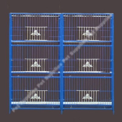 Picture of 6 Floor Nut System Folding Cage Made by 13no. Wire With plastic coded on China Model Pigeon Cage Each Floor Size Length 24"× Width 18" × Height 14 "● Cash On Delivery Available