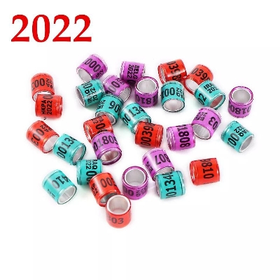 Picture of 50 pcs 8mm Tag (ট্যাগ) Giribaz / Golla Pigeon Foot Ring for 2023 Racing Pigeon Rings Pigeon Leg Bands Multicolor