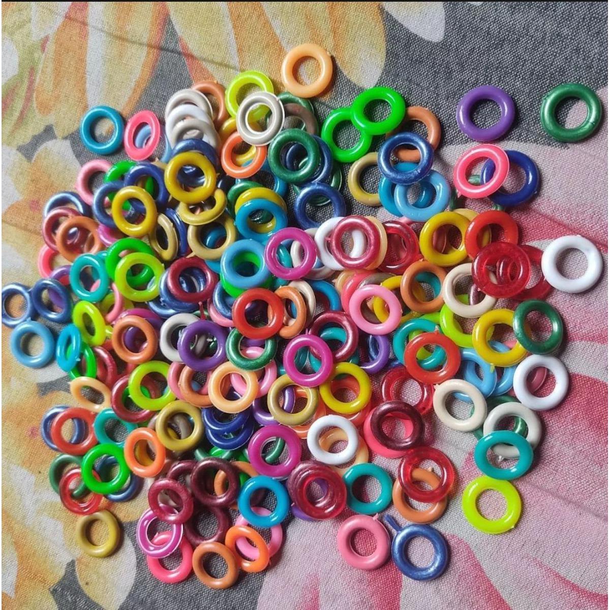 Picture of 50pcs 10mm Round Shape (চুরি) Bird & Beauty Homa / Lahore Siraji Pigeon Foot Ring Pigeon Rings Pigeon Leg Bands Multicolor