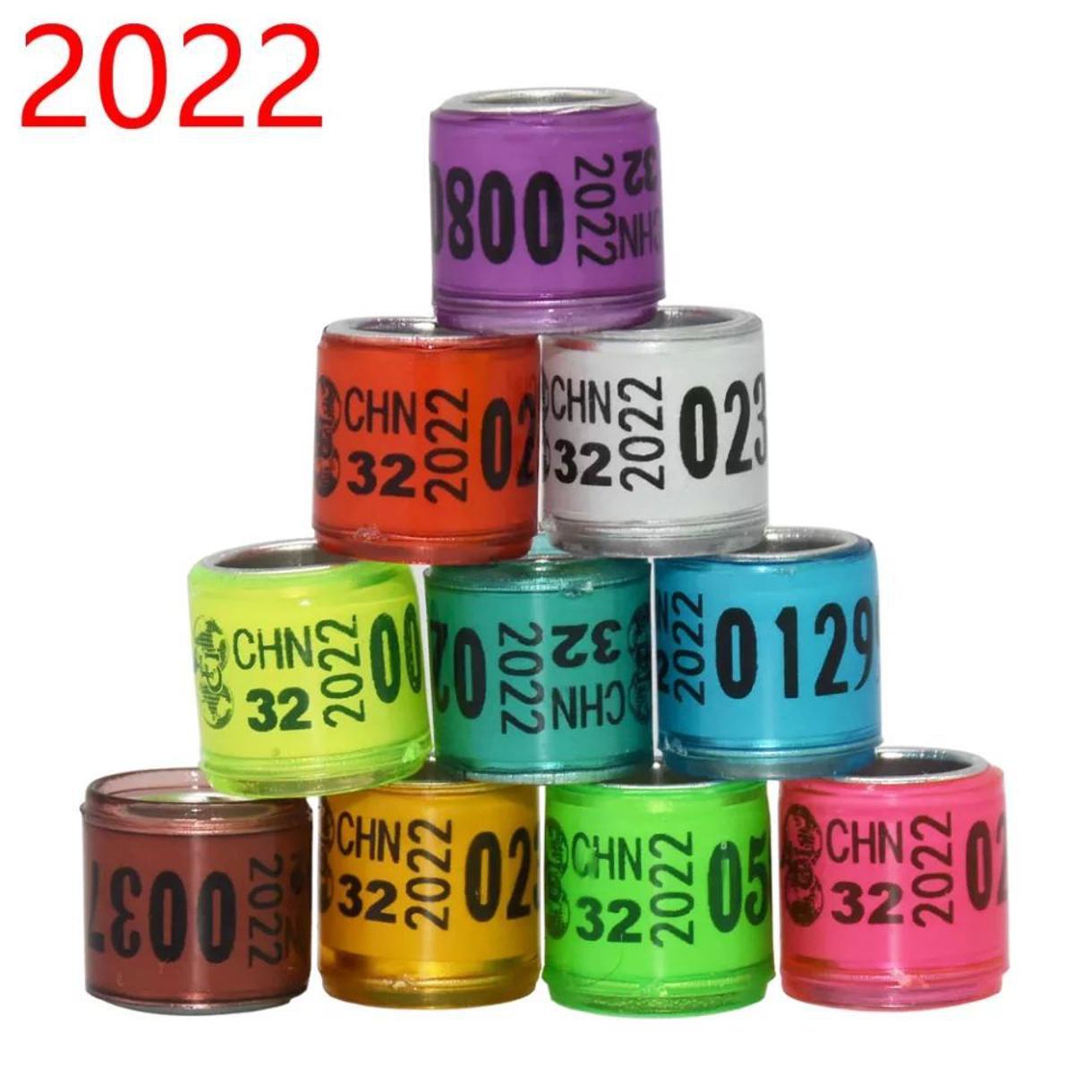 Picture of 50 pcs 10mm Tag (ট্যাগ) Beauty Homa / Racer/ Lahore Siraji Pigeon Foot Ring for 2024 Racing Pigeon Rings Pigeon Leg Bands Multicolor