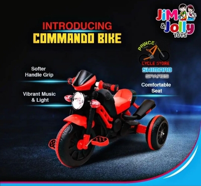Picture of RED Commanddo Bike- Tricycle For Baby & Kids With Music Cash On Delivery Available