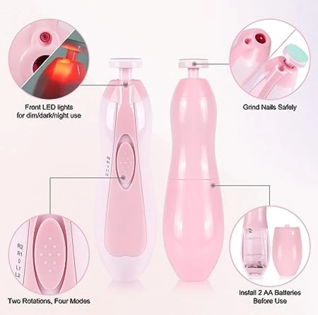 Picture of Electric Nail Trimmer for Baby Newborn Nail Trimmer Manicure Kit For Baby Baby Nail Trimmer Nail Care High Quality Baby Nail Trimmer Gift set Baby Care Set Electric Manicure Set Electric Nail Cutter for Baby