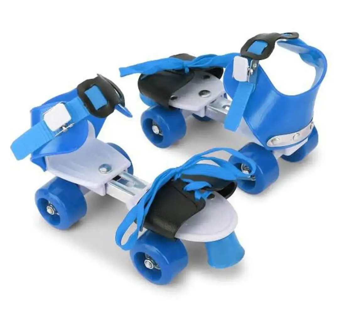 Picture of Four Wheel Roller Adjustable Non Slip Wear Resistant Fixed Portable Children Double Row Outdoor Kids Skate Shoes