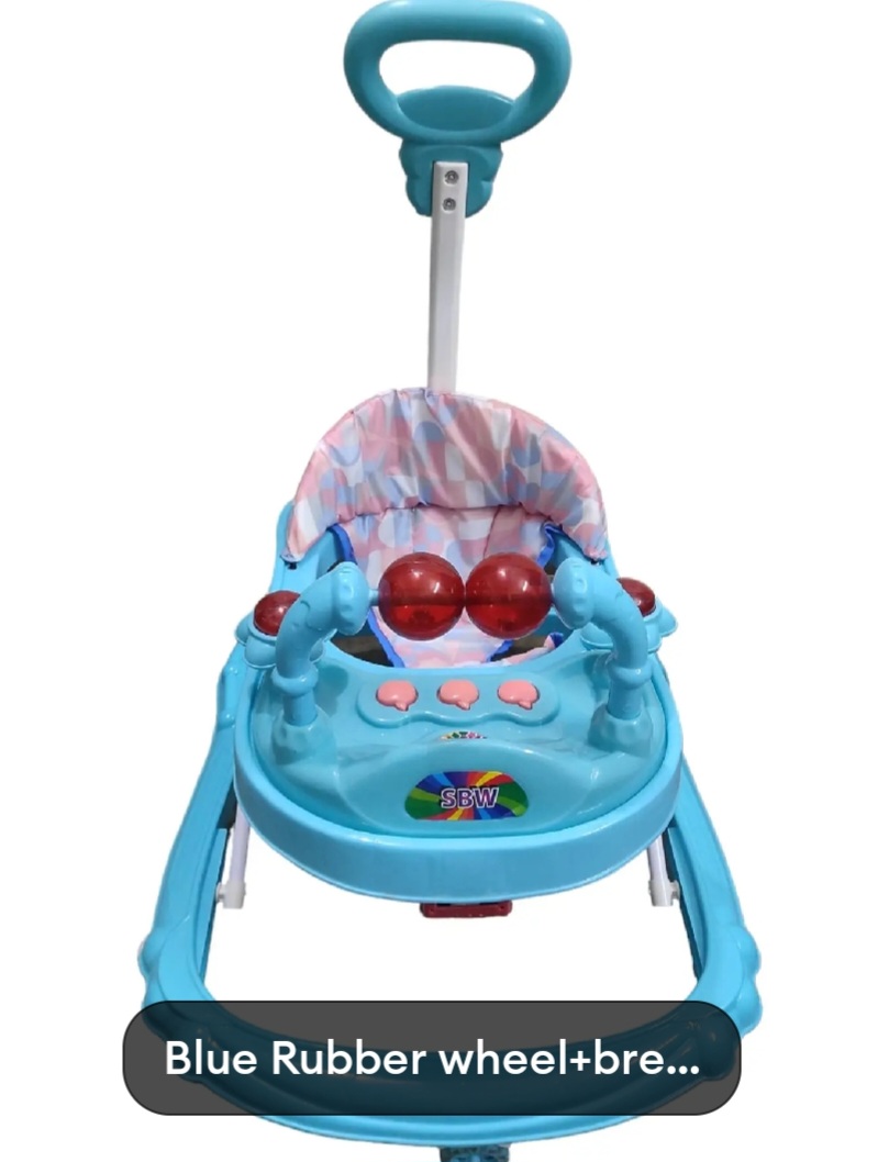 Picture of Baby musical walker with push Handle Mee Mee 360° Baby Activity Walker | 3 Level Adjustable Height, Foot Mat, Musical Detachable Toy Bar | Parental Push Handle, Anti-Rollover Folding Walker for Boys, Girls| 6-18 Months 15kg Cash On Delivery Availale