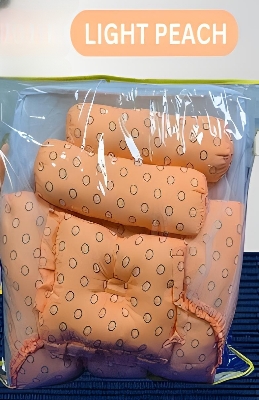 Picture of Baby Bed with 2 side pillow 1 Head pillow and 1 Big Soft bed Picture of Baby Bed with 2 side pillow 1 Head pillow and 1 Big Soft bed