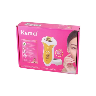 Picture of Kemei KM-1901 Rechargeable Hair Removal 2 in 1 Lady Epilator