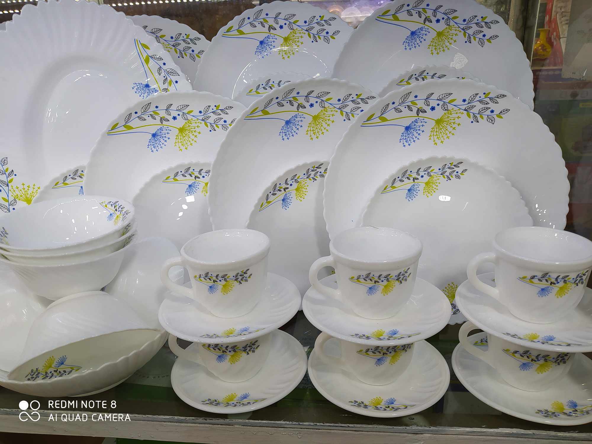 Picture of 24 Pcs Pyrex Opal Glassware White Oven Save Dinner Set - Dinner Set