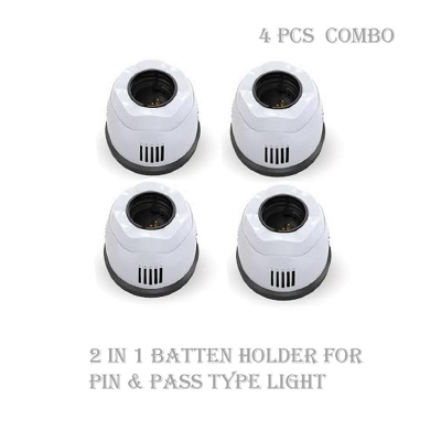 Picture of Batten Holder 2 in 1 Exclusive For Pin +Pass Type Light (4 PCS Combo)