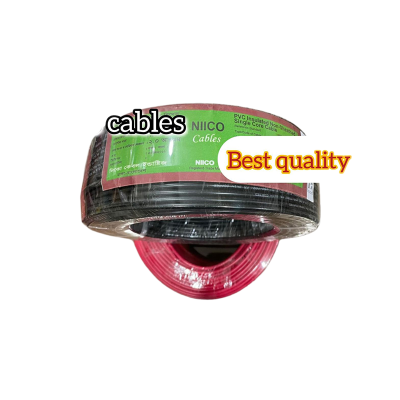 Picture of Niico House Waring Cable 2.0 RM Fireproof Copper cable 1 coil - 2.0 rm 3/20 Copper cable Black Color -(5 Year Warranty )-95 Guz=284 Foot Copper Wire
